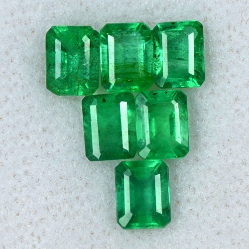 2.82 Cts Natural Top Green Emerald Cut Lot Untreated Zambia perfect color