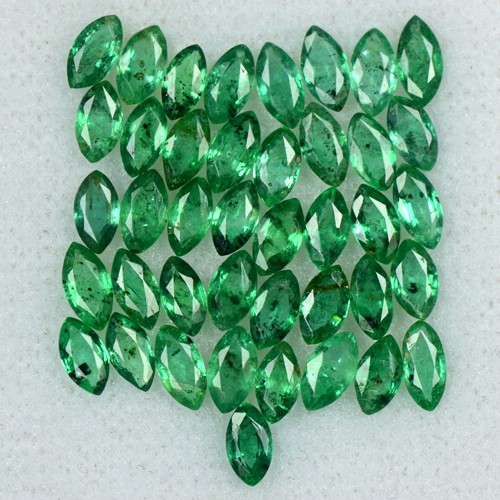 4.99 Cts Natural Lovely Green Emerald Marquise Cut Lot 41 Pcs Untreated Zambia