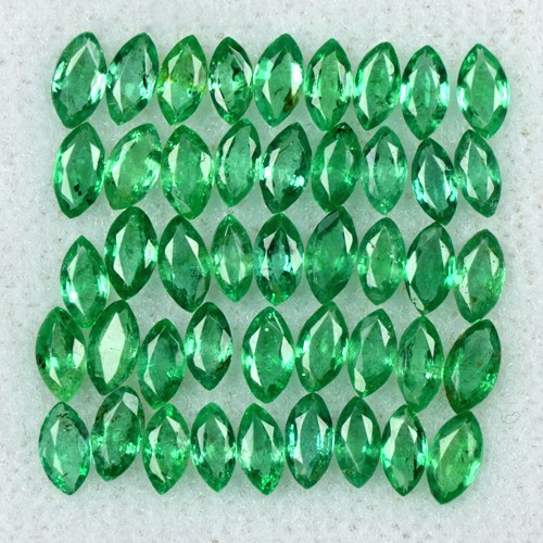 4.43 Cts Natural Lovely Green Emerald Marquise Cut Lot 45 Pcs Untreated Zambia
