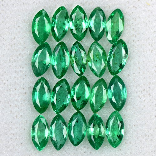 5.19 Cts Natural Top Emerald Marquise Cut Lot Calibrated 6x3 mm Untreated Zambia