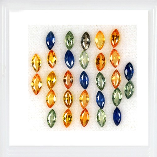 8.94 Cts Natural Top Multicolor Sapphire Loose Gem Marquise Lot Thailand 6x3 mm