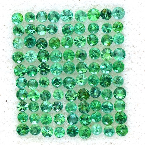 XMAS Natural Green Emerald 2 mm Diamond Round Cut 2.50 Cts Lot 90 pcs Zambia