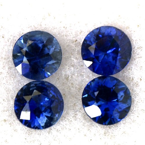 Natural Royal Blue Sapphire 4.5 mm Diamond Cut Round Lot Sri Lanka Gemstone Sale