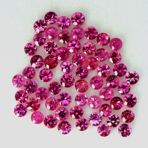 Natural Top Red Ruby Diamond Cut Round Lot 2.5 mm Loose Gemstone Sale Mozambique