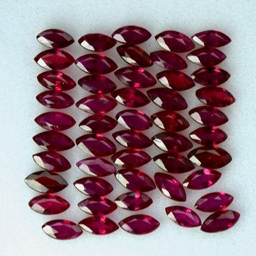 Natural Red Ruby Marquise Cut 4x2 mm Lot 50 Pcs Loose gemstone Xmas Offer Burma