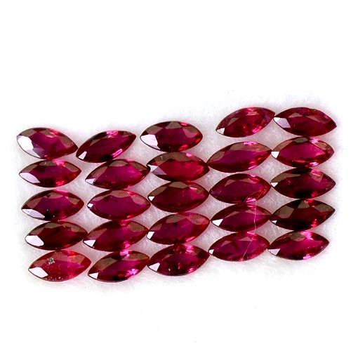Natural Red Ruby Marquise Cut Lot 25 pc Burma 4x2 mm Burma Loose Gemstone Offer