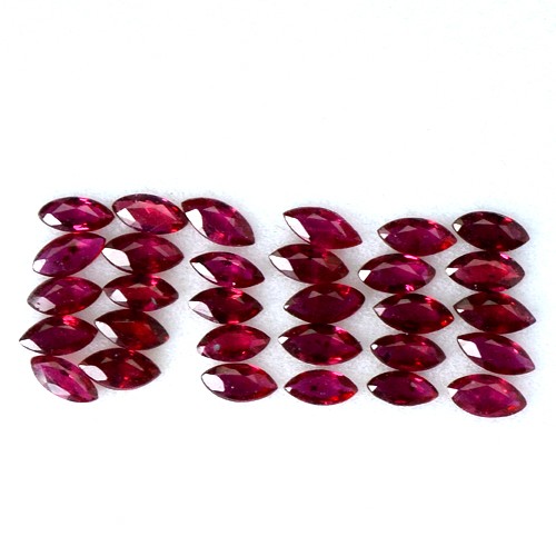 Natural Red Ruby Marquise Cut Lot 30 pc Burma 4x2 mm Burma Loose Gemstone Offer
