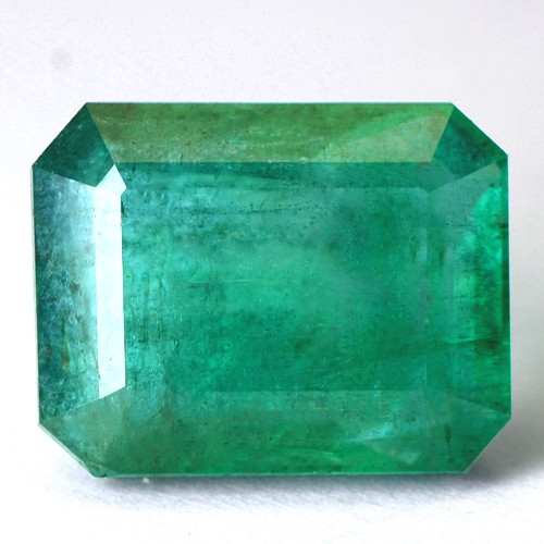 Natural Top Rich Green Emerald 15.41 Cts Emerald Cut Zambia Loose Gemstone Sale