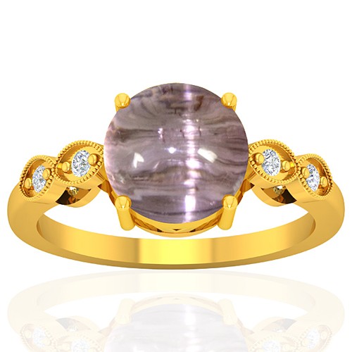 18k Yellow Gold 4.59 cts Tourmaline Diamond Wedding Designer Fine Jewelry Ring